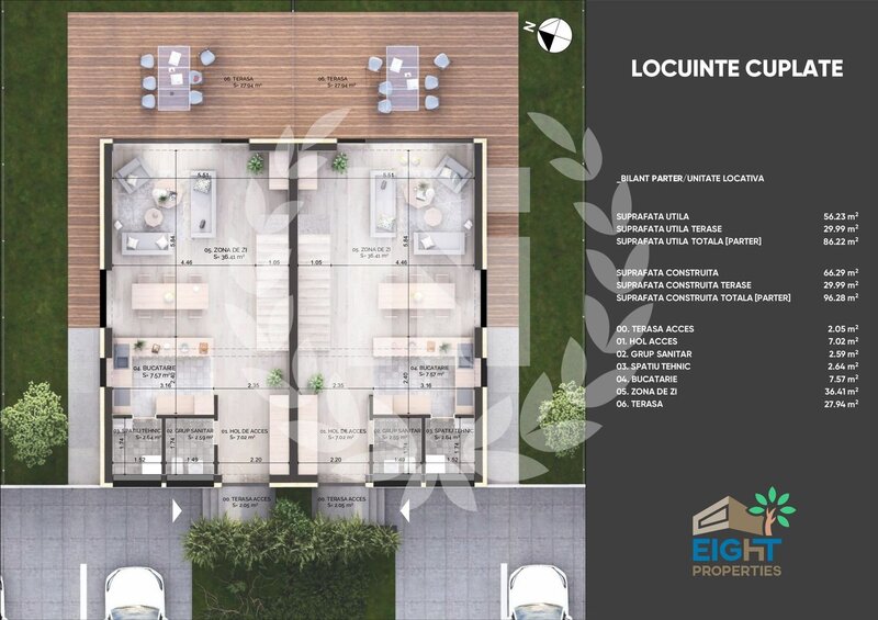 Balotesti, vila duplex 4 camere.